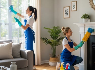 Cleaning residential home by WNY Home Cleaners 