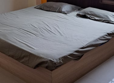 Vastraraksha Ayurvedic-dyed cotton bedsheet, eco-friendly, soft, and ideal for restful sleep