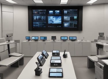 Office boy assisting employees in a clean, organized office environment.