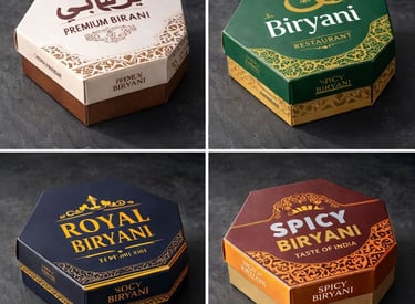 Food-grade hexagonal food box made from certified paper-based board, leak-proof and heat-optimized