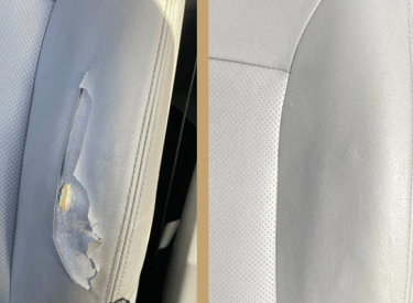 leather seat repair before and after