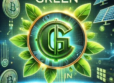 a greencoin and green leafy green and green logo