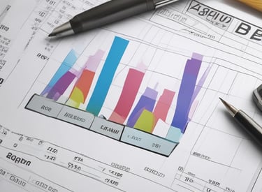 A warehouse or large store interior with shelves stacked high with packaged goods and supplies. A forklift with a yellow and black design is positioned in the center aisle, suggesting an industrial setting. The shelves hold products like large bags of rice or flour, boxed items, and various merchandise. Brightly colored cleaning tools are displayed on the left side, while more packaged goods fill the shelves to the right.