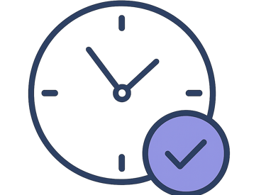 On-time appointments (clock with checkmark)