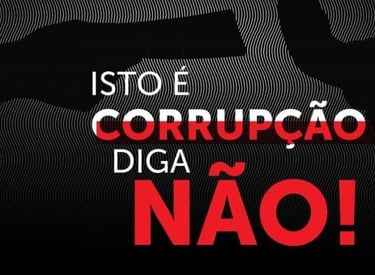 Imagem mostra um slogan dito assim: isto é corrupção diga não!