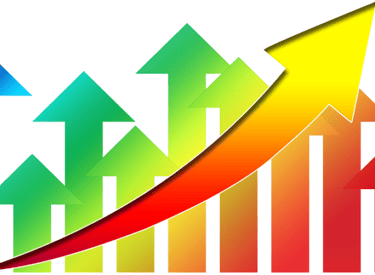 Tabela de índices Gráfico com setas ilustrando o crescimento do investimento.