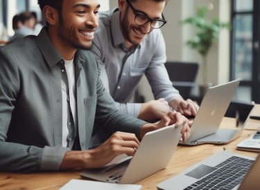 An illustration of advanced technology solutions in a business setting.