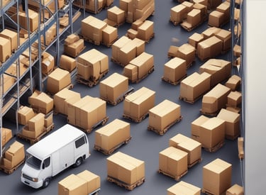 A graphic showing streamlined logistics and delivery processes.