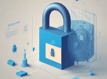 Illustration of a shield locking a password symbol, representing strong encryption.