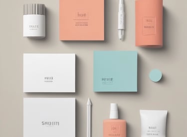 An array of printed materials including brochures and business cards.