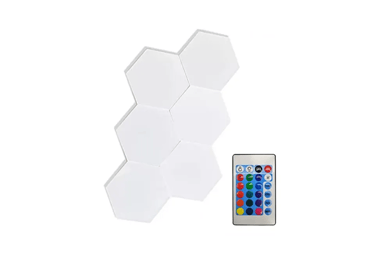 Painel hexagonal RGB para decoração