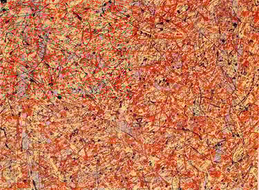 Face in the drips, acrylic on canvas paper, 1988