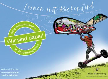 a person on a skateboard with a kite in the sky