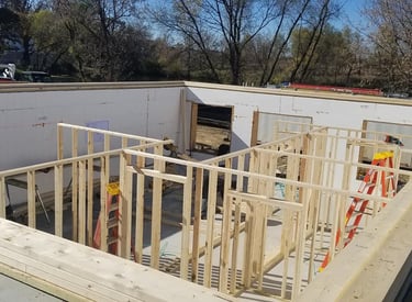 stick frame new construction project