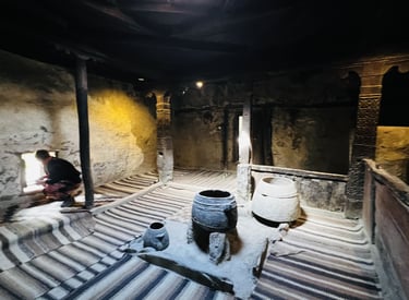 Inside Baltit fort the old style of living place 