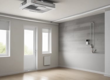 White air conditioner unit displaying 22 degrees