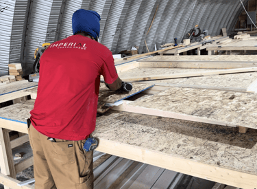 Imperial Custom Sheds builder crafting a custom shed with expert precision