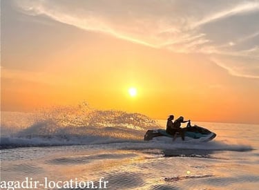 coucher de soleil en jet-ski a agadir