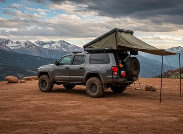Overlanding essentials 2025 featured on a 4x4 vehicle ready for adventure in a remote landscape