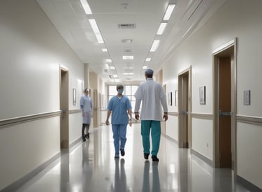 Dr Sivaraj expert spine surgeon in Salem walking the corridors with patient