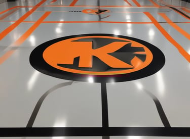 A custom kitchen countertop made with epoxy.