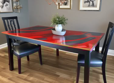 A polished concrete floor reflecting light in a commercial space.