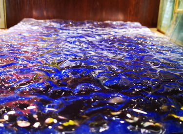 Colored Heat-Fused Glass