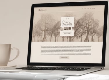 A sleek laptop displaying a visually appealing website design on its screen.