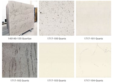 a variety of different types of granite countertops