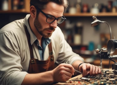 Jeweler Repairing Jewelry