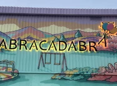 Abracadabra 3D Acrylic signage mounted on their wall