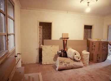 Chambre en travaux
