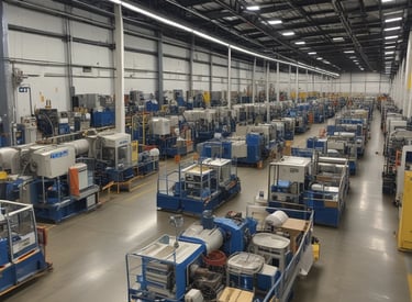 Logistics team coordinating shipments with digital devices in a busy warehouse