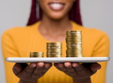 Lady with money management principles