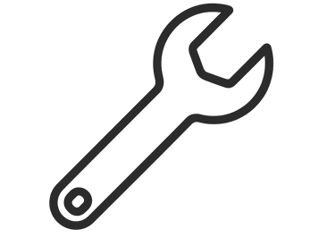 Icona vettoriale di una chiave inglese per installazione