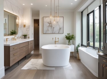 A modern architectural interior with large, curved glass panels and smooth, flowing walls. The design showcases a blend of metal, glass, and stone elements with natural light filtering through expansive windows. The space appears open and airy, with a focus on geometric and organic forms.