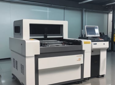 Two women are engaged in a laboratory setting. They are working on an electronic project involving a circuit board and a small device placed on the table. The workspace is equipped with modern technology, and there is a laptop in use, likely for coding or data analysis. The background features blue walls with scientific patterns and equipment.