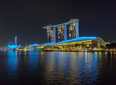 marina Bay Singapour by night