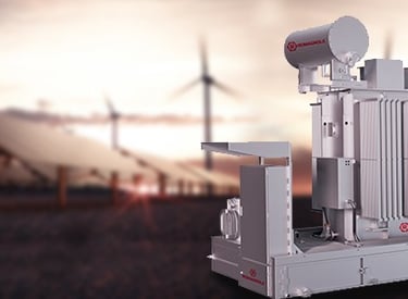 a large white building with a satellite dish on top of it