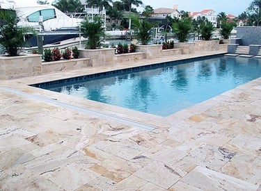 travertine pool patio pressure washing