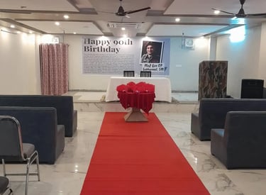 banquet hall of hotel rudra near jolly grant airport