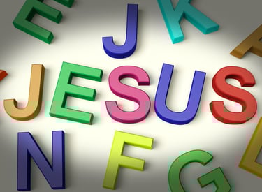 Jesus toy blocks