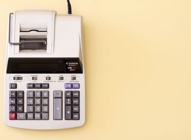 canon printing calculator without the tape