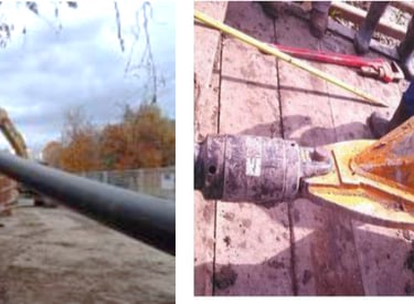 Tuberia de 24”Ø, punta de lapiz y swivel para la inmersiòn