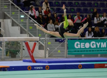 Ginnasta in gara al Trofeo Città di Jesolo 2024