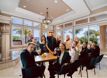 corporate group at airbnb Vista Bella Estate