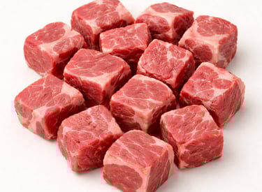 Fresh boneless mutton cubes export quality