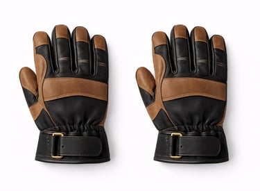 Industrial-grade leather gloves designed for heavy-duty working conditions