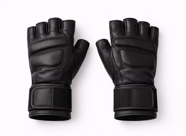 Padded leather weightlifting gloves designed for grip and wrist support