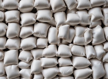 A modern warehouse showcasing imported raw materials.